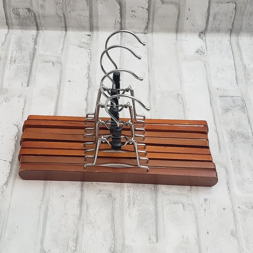 Wooden Non Slip Wood Pant/Skirt Hangers, 4Pk